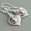 1Pair Women Earrings Calla Lily Simulated Flower Earrings Fashion Jewelry