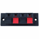 4-Way AMP Stereo Speaker Terminal Plate Strip Push Release Connector Block  A8V6