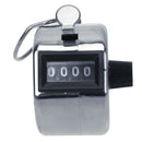 Portable Handheld 4 Digit Manual Counting Metal Counter Answer Counter New