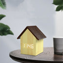 Creative Small House Led Wood Clock Home Office Voice-Activated Electronic