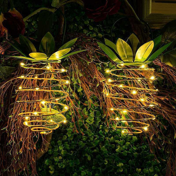 Led Garden Light Solar Lights Outdoor Decor Pineapple Hanging Fairy Lamp Wa D8S5