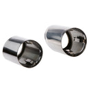 White Car Slip-On Steel Muffler Exhaust Tips For Audi A4 Q5 Q3 A3 2009- 2015