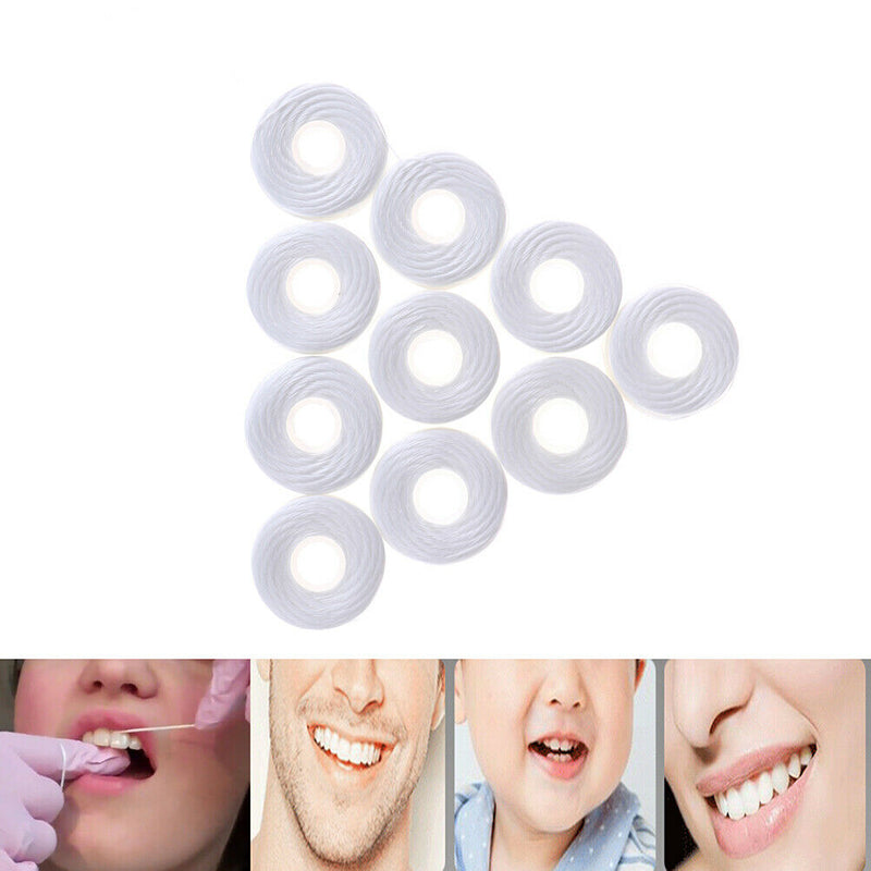 50m 10rolls white dental flosser oral hygiene floss teeth cleaning cleanWYBX FT