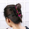 Retro Women Bead Magic Hair Comb DIY Hairstyle Making Double Slide Bun Clip A