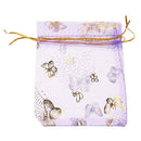 100pcs Butterfly Drawstring Organza Wedding Gift Jewellery Candy Pouch Bags