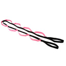Yoga Strap Stretch Yoga Belt Band with Multi Grip Loops Pink and Black