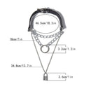 Gothic Lock Chain Necklace Multilayer Punk Choker Collar Pendant Necklace