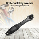 2 in 1 Drill Chuck Key Wrench Multifunction Hand Drill Ratchet Spanner Tool