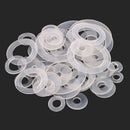 70pc M10,12,14,16,18,20 Clear Nylon Plastic Plain Washers Kit Fit Metric Screws
