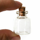 Empty Tiny Mini Clear Message Glass Bottles Vials With Cork x AU 22 28mm Q7 V1Q7