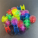 25pcs Colorful Plastic Shutter Spools Core Sewing Machine Bobbins Thread Spools#
