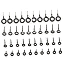 40pcs Stainless Steel&Ceramic Raft Fishing Rod Guides Rod Repair Line Eyelet