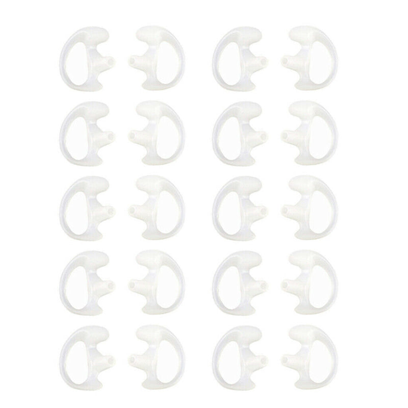20 Pcs Silicone Earbud For Covert Acoustic Tube Earpiece Walkie Talkie Radio