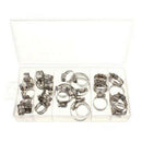 34pcs Assorted Stainless Steel Hose Clamp+Driver Jubilee Clip Style Set Kit