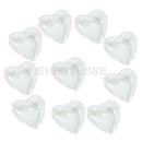 10x Clear Plastic Balls 6cm 2 part Heart Baubles Craft Decor Wedding Favors