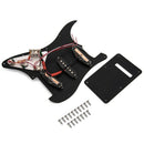Black 3-Ply Sss Dual Rail Pickups Loaded Prewired Guitar Pickguards For 11