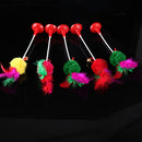 5pcs Funny Pet Cat Toys Feather Bottom Sucker Cat Kitten Playing Toys