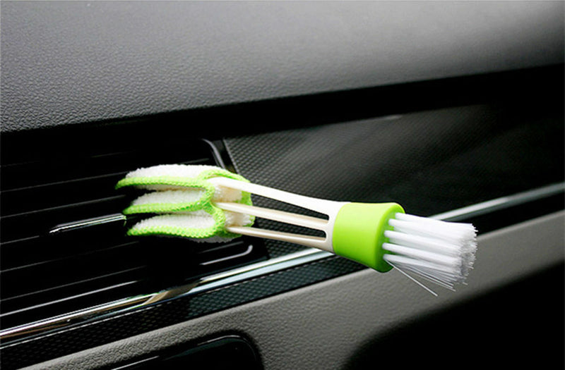 1*Car Cleaning Accessories Air Conditioner Vent Blinds Brush Cloth Cleaner Tool