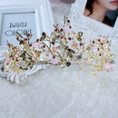 Baroque Style Upscale Bridal Jewelry Boutique Crown Headdress Handmade Crys