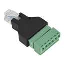 Adapter Connector Ethernet Rj12 6P6C Male To Screw Terminal 6 Pin Splitter  H6C3