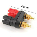 2PCS Dual Female Banana Plug Terminal Binding Post Socket for Speaker Amplifier