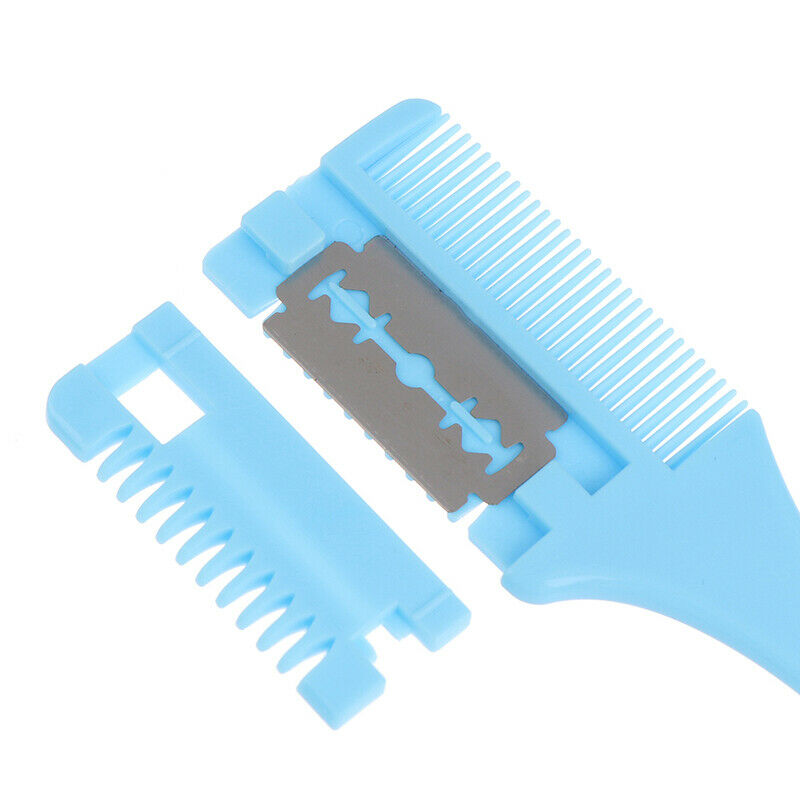 Double Sides Hair Cutting Thinning Hair Razor Comb Trimmer With Blades DIY T Gw