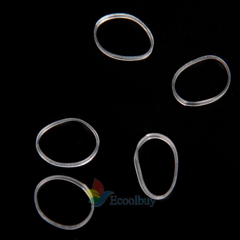 500pcs Hair Tie Band Ponytail Holder Elastic Rubber Clear White Women Girls
