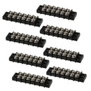8 Pieces 6 Way 30A 12V 6 Position Dual Row Wire Terminal Strip Block Bus Bar