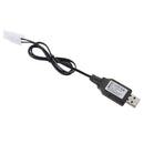 9.6V USB to L6.2-2P Plug NI-MH/NI-Cd Battery Charging Cable For RC Drone Toys