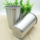 Stainless Steel Beer Mug Single Layer Drink Milk Jug Cup 500ml 12.4*8.8*6cm New