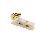 Cartoon Bee Wood Clips Photo Paper Pegs Clothespin Craft Decor with Hemp Rop BX
