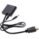 20cm 1080P Micro HDMI to VGA Converter Adapter With Audio Video Cable Fits HDTV