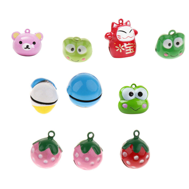 10 Pcs Bells Copper Cute Durable Cartoon Pet Bells for Necklace Accessories