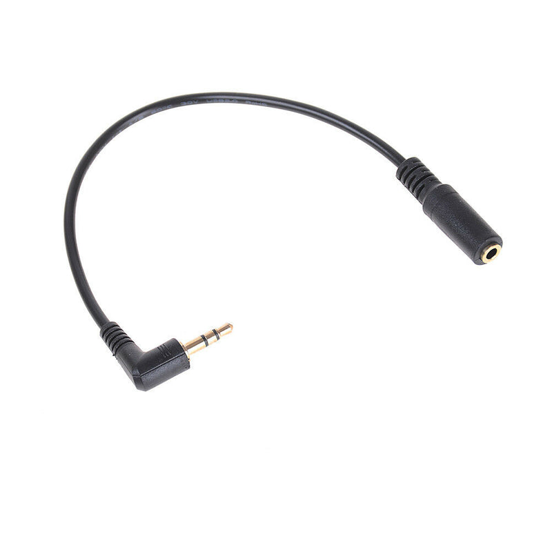 3.5mm 3pole Audio Stereo Male To Female 90Degree Right Angled Extension Cable TO