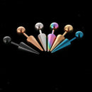 6pcs Mixed Color 16G Stainless Steel Barbell Ear Studs Earring Piercing