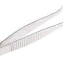 Curved Round Tip Stainless Steel Tweezers 12 cm / 4.7 inch Lab