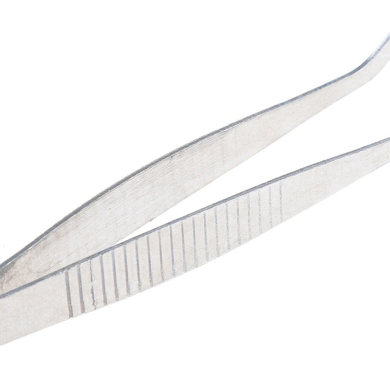 Curved Round Tip Stainless Steel Tweezers 12 cm / 4.7 inch Lab
