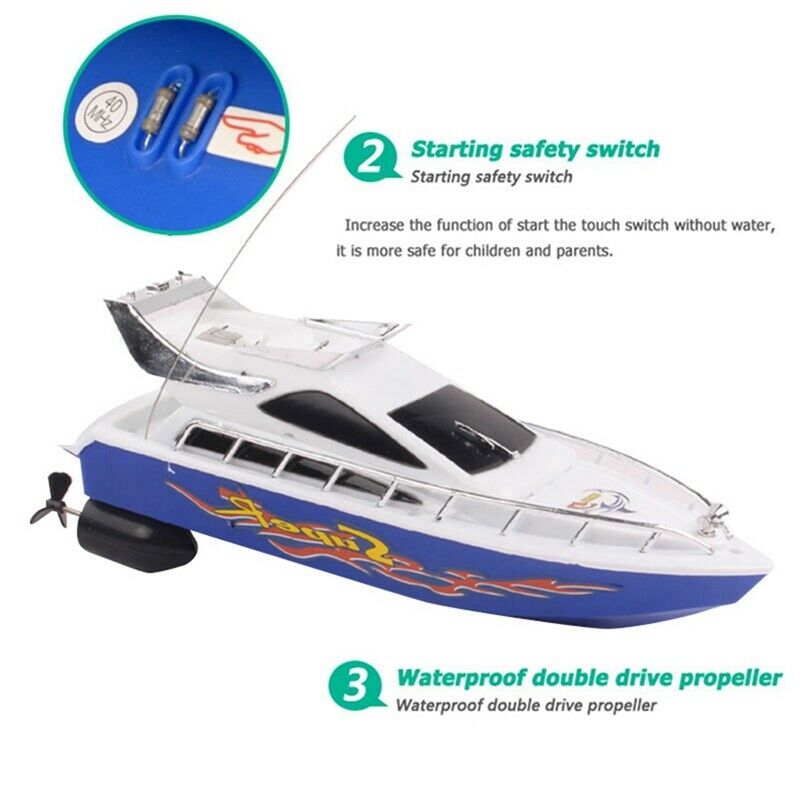 Mini RC Boats 5KM/H ABS Outdoor Electric Remote Control Speedboat Racing To O1Q3
