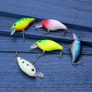 5Pcs 5cm 4.2g Artificial Lifelike Lure Fishing Crankbait Lure Fishing Baits