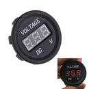 DC 12V-24V Motorcycle LED Digital Voltmeter Voltage Meter Gauge Round Panel