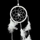 White Dream Catcher Net with Feather Handmade Wall Hanging Home Decor Wind C Ew