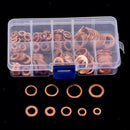 200x 9 Sizes Assorted Solid Crush Copper Washer Sump Plug Banjo Bolt Tap Box