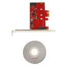 M.2 NGFF SSD+SATA3.0 to PCI-e Express 2X Controler Adatper Card ASM1061 Chip