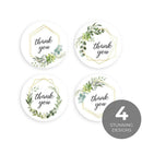 2 Rolls 1" Assorted Floral Thank You Stickers Round Sealing Labels
