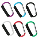 6x Durable Aluminum Carabiner D Ring Snap Hook Keychain Cushion Grip 12mm