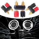 1pc Amplifier Speaker Banana Plug w/ Red+ Black Couple Terminals Connector