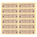 60pcs Hand made with love Seal Stickers for DIY Gift Cookie Packaging Labels  Z