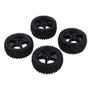 4Pc Rubber RC 1/10 Car Tires Wheel Rim for Hsp  Traxxas RC4WD AXIAL