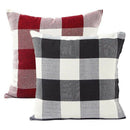 Plaid Pillows Retro Checkered Farmhouse Tartan Cotton Linen Throw Pillow Ca H9L6