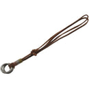 Fashion Men Retro Leather Cord Necklace Double Circle Ring Pendant Jewelry  P3N6